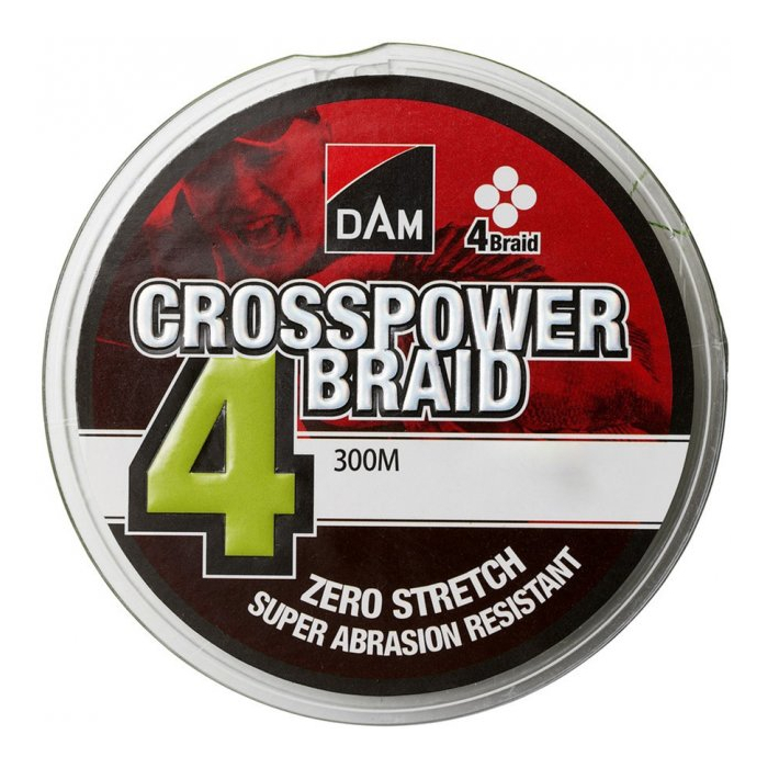 

Шнур DAM Crosspower 4-Braid 300m 0.17mm 9kg green (65844)