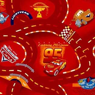 

Ковролин AW WORLD OF CARS 10 1,5м красный с рисунком