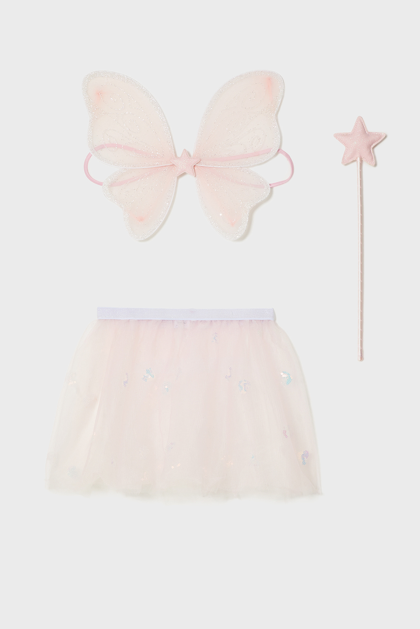 

Детский розовый карнавальный костюм (юбка, 2 аксессуара) DRESS UP Accessorize OS 283060