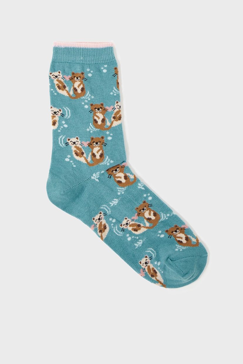 

Женские бирюзовые носки OTTERLY IN LOVE SOCK Accessorize OS 296000