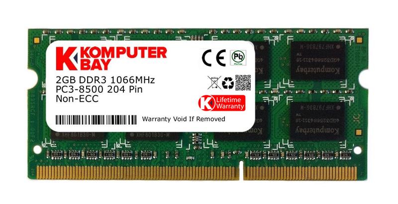 

SO-DIMM 2GB/1066 DDR3 KomputerBay (204PC3-1066/2GB)