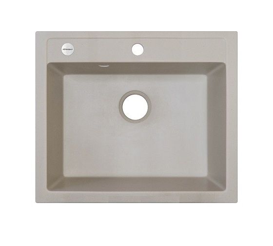 

Мойка для кухни ADAMANT PRIZMA 590х500х200 с/о и переливом, без сифона, айвори