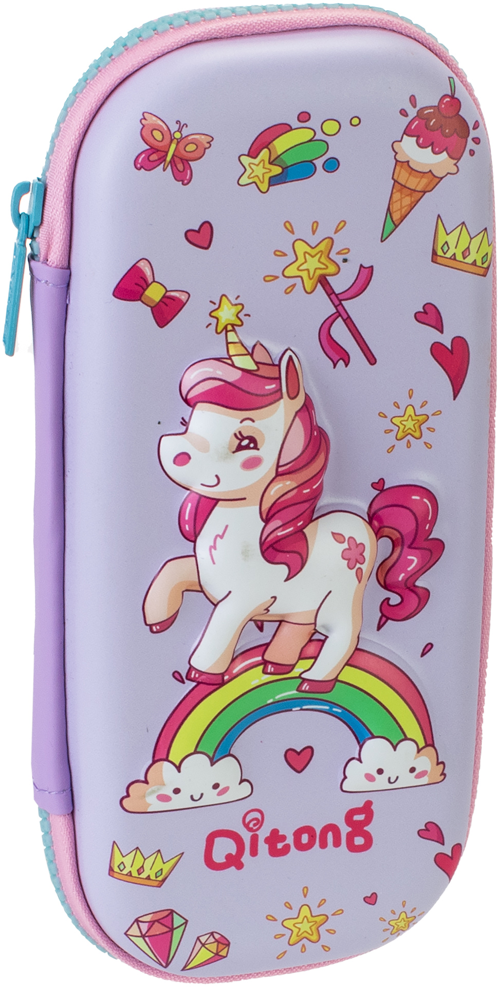 

Пенал Cool For School 1 отделение с органайзером фиолетовый (QT-5770-Purple)