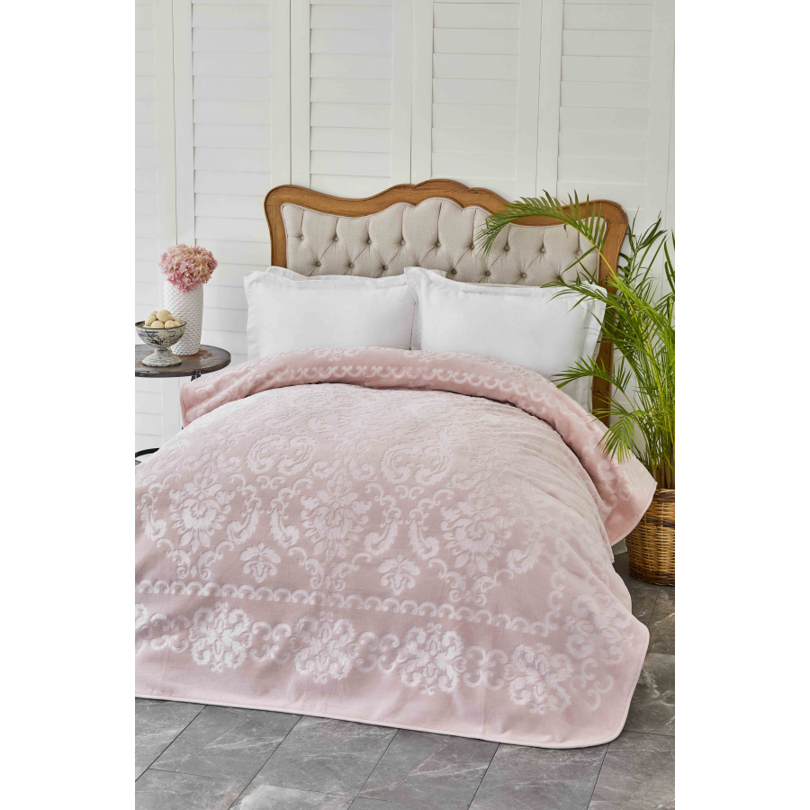 

Плед Rauqel best Karaca Home 160х220 см Пудровый 000166223