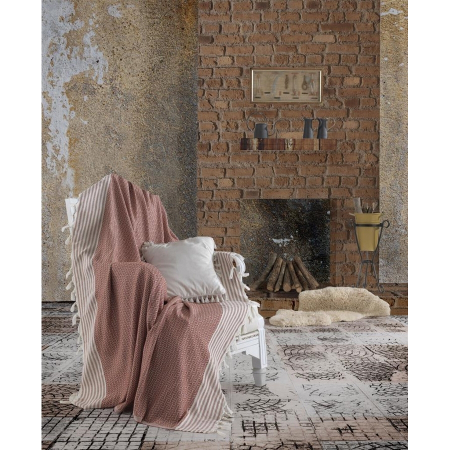 

Плед-накидка Etnik Eponj Home 170х220 см Кирпичный 000166253