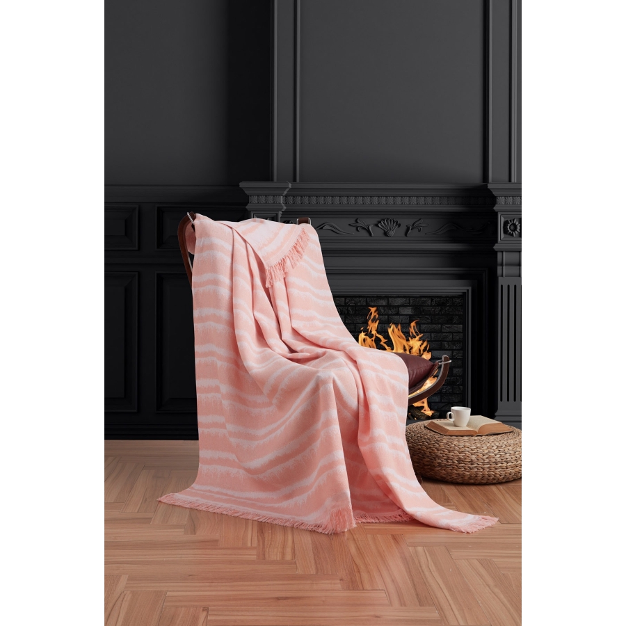 

Плед-накидка Damask Eponj Home 170х220 см Пудровый 000166309