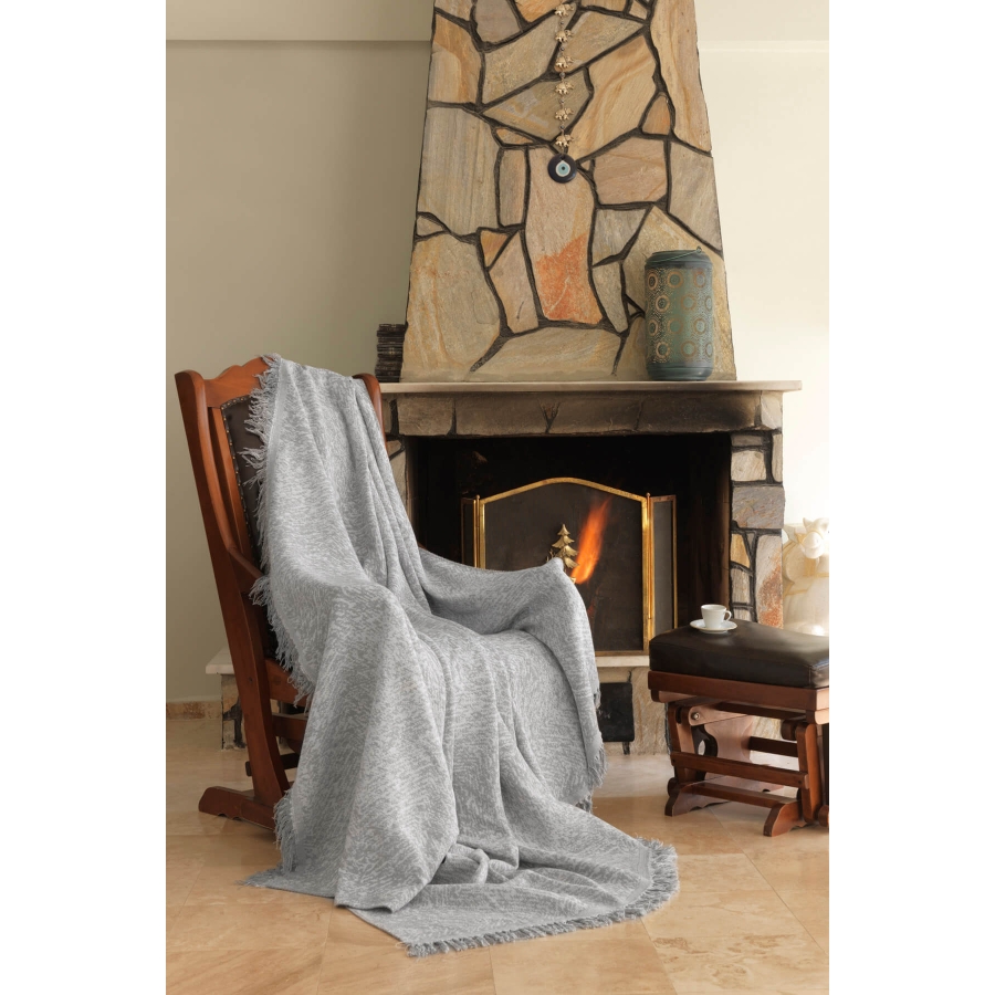 

Плед-накидка Linen Eponj Home 170х220 см Серый 000166312