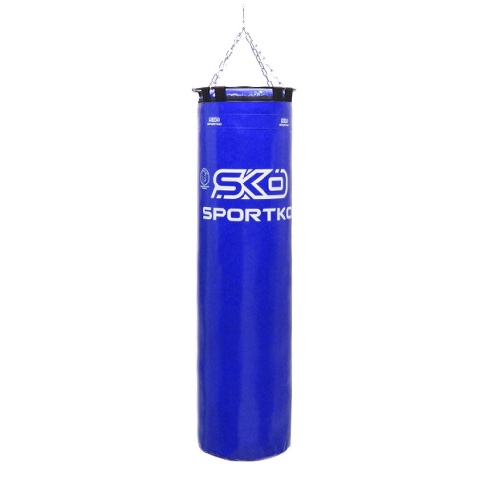 

Боксерский мешок SPORTKO ПВХ 140 см/35 см/40 кг синий