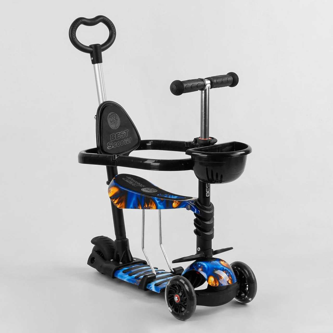 

Самокат BEST SCOOTER S-3597 5в1 с бампером (колеса светятся)