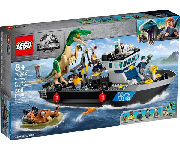 

Конструктор LEGO Jurassic World Побег барионикса на лодке (76942)