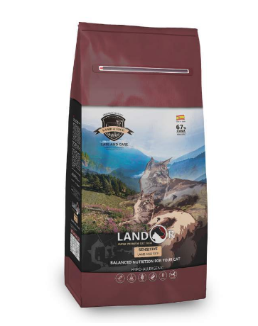 

Сухий корм Landor (Ландор) SENSITIVE LAMB & RICE 10 кг для дорослих котів з чутливим травленням ягня з рисом