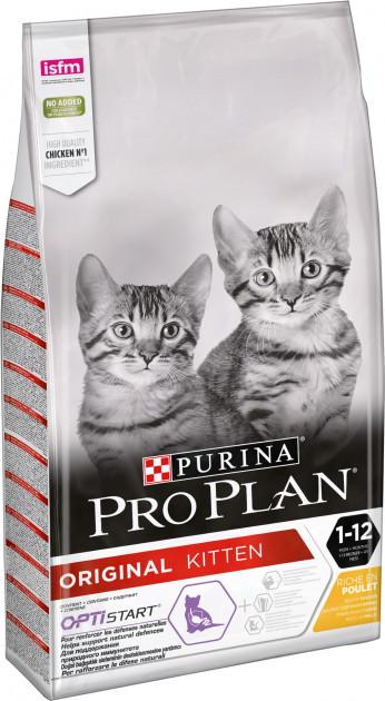 

Сухой корм для котов Pro Plan (Про План) ORIGINAL Kitten 10 кг. с курицей полноценный корм для котят
