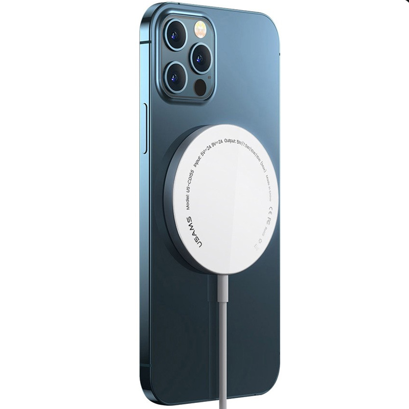 

БЗУ Usams US-CD155 for iPhone 12, 15W, Type-C (магнитный) Белый