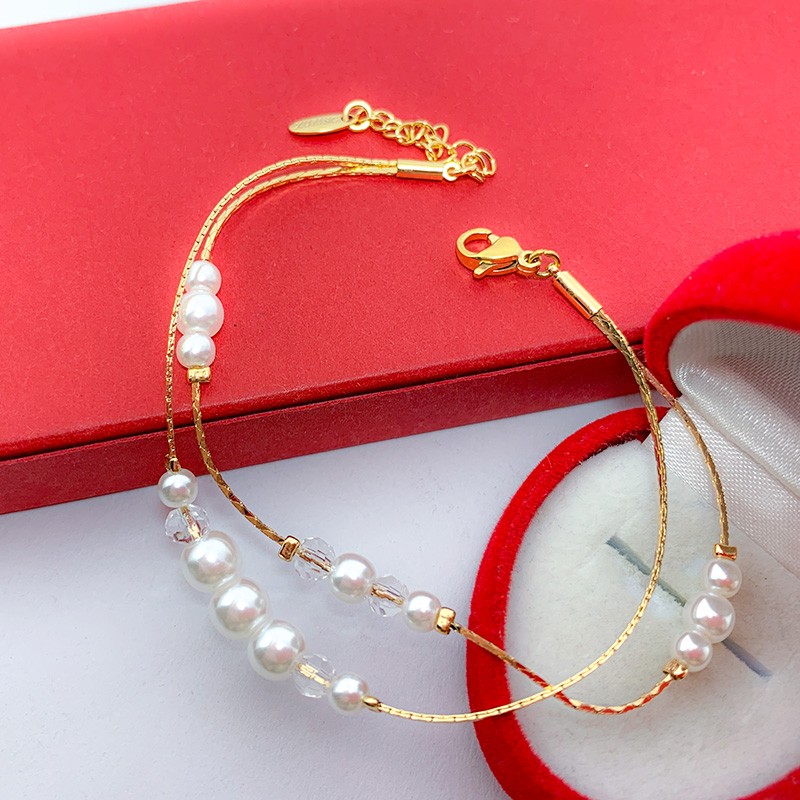 

Браслет Перлина 16.5-19.5 см. (регулюється) (медичне золото)