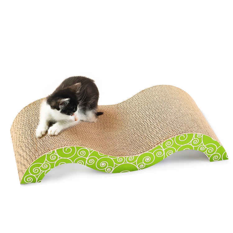 

Когтеточка (дряпка) лежанка для кошек Avko ACS018 Зеленый/Бежевый из эко-картона