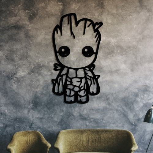 

Деревянная картина - панно Герои кино и мультфильмов Groot 35х60 см
