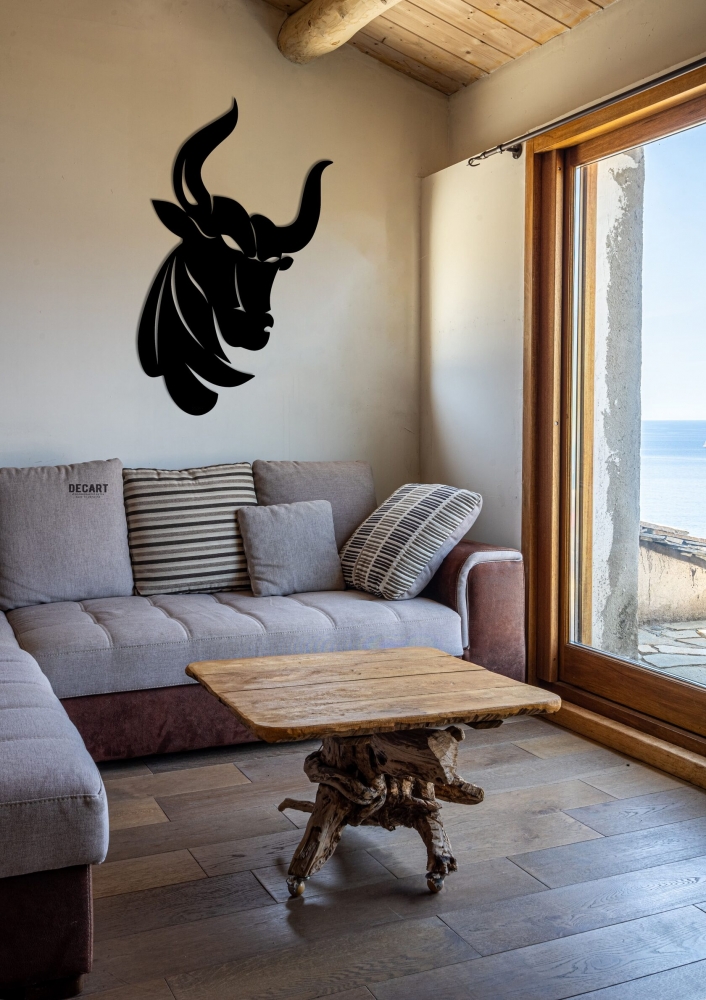 

Деревянная картина - панно Животные Bull - Invincible 150x90