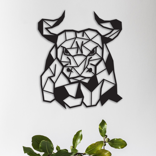 

Деревянная картина - панно Животные Bull N 42х50 см