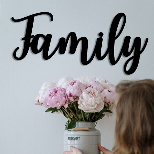 

Деревянная картина - панно Для дома Family 150х68 см