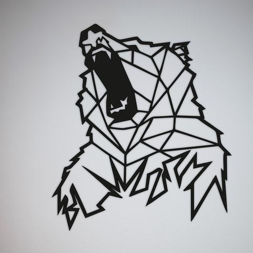 

Деревянная картина - панно Животные Bear 70х80 см