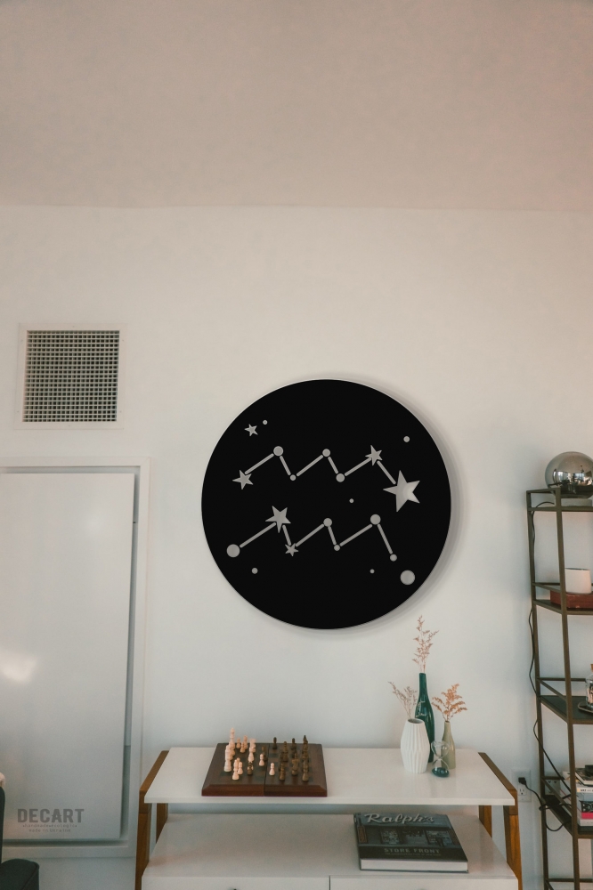 

Деревянная картина - панно Знаки зодиака Водолей 90х90 см