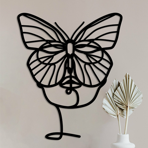 

Деревянная картина - панно Искусство линий Butterfly line 80x66 см
