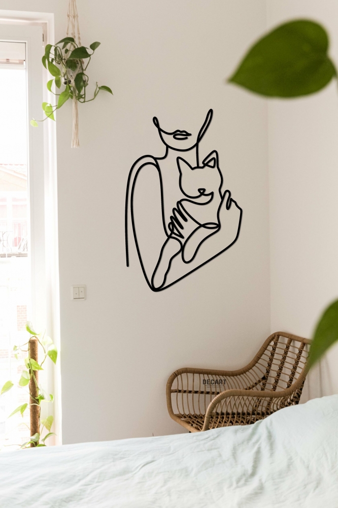 

Деревянная картина - панно Искусство линий Hugs line 55x36 см