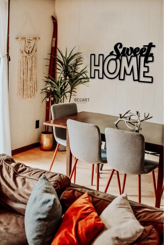 

Деревянная картина - панно Для дома Sweet Home 90х49 см