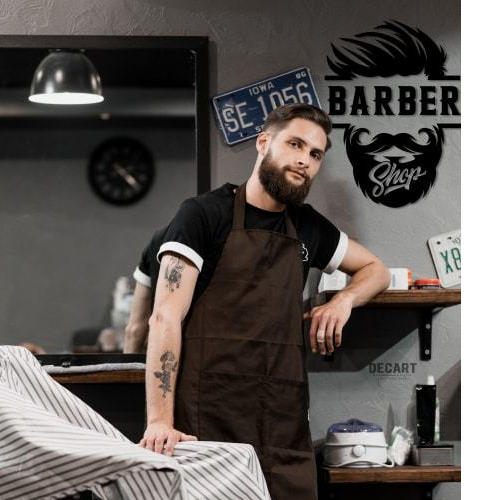 

Деревянная картина - панно Для салонов красоты BARBER 90х64 см