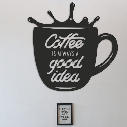 

Деревянная картина - панно Надписи Coffee Is Always A Good Idea 55х55 см
