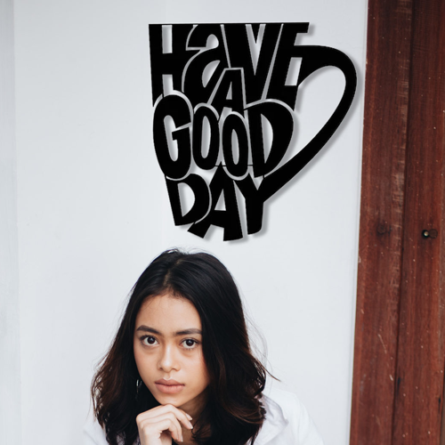 

Деревянная картина - панно Надписи Чашка Good Day 108х100 см