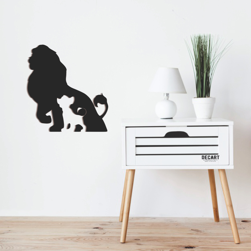 

Деревянная картина - панно Животные Lion King 70х75 см