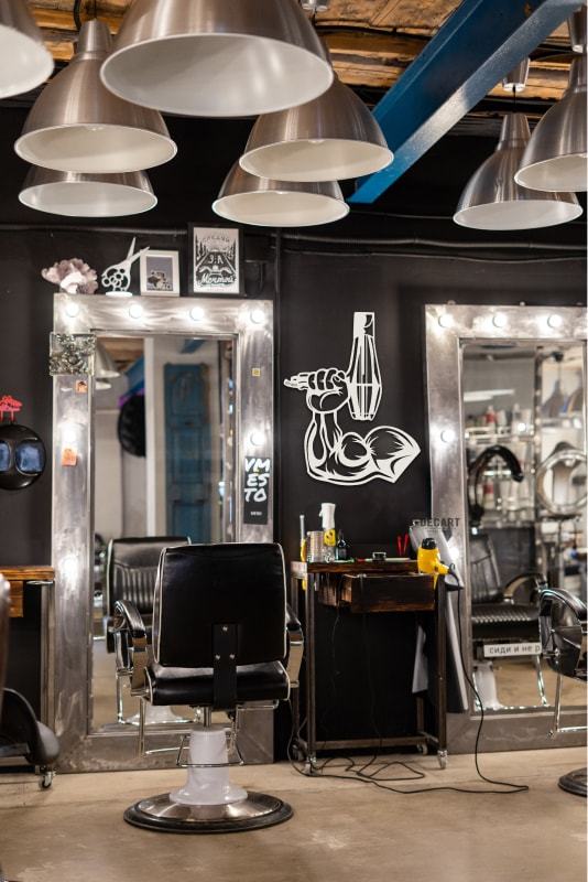 

Деревянная картина - панно Для салонов красоты Barber Men 110х88 см