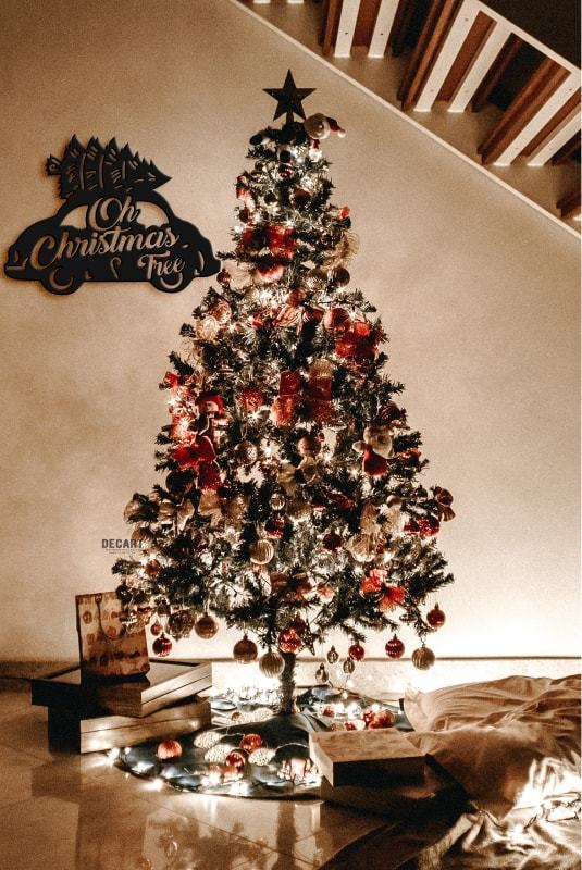 

Деревянная картина - панно Новогодние Авто "Oh Christmas Tree" 70х52 см