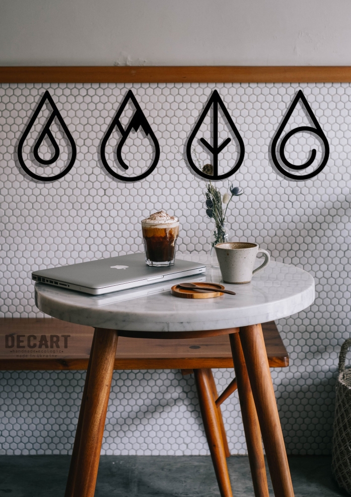 

Деревянная картина - панно Природа 4 стихии 283х112 см