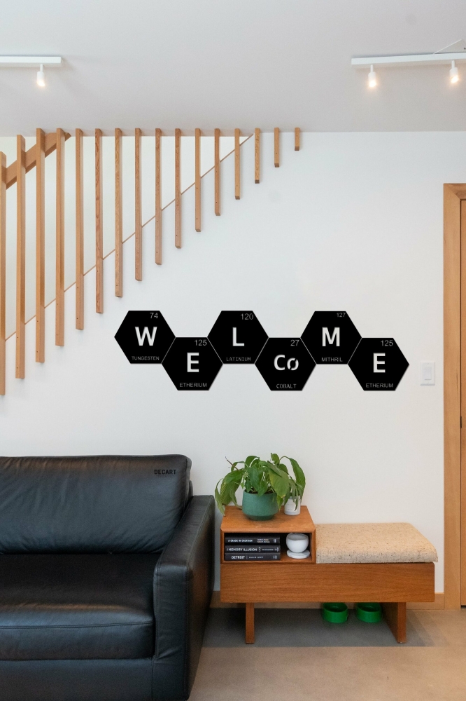 

Деревянная картина - панно Химические элементы SCIENCE WELCOME 70x60 см