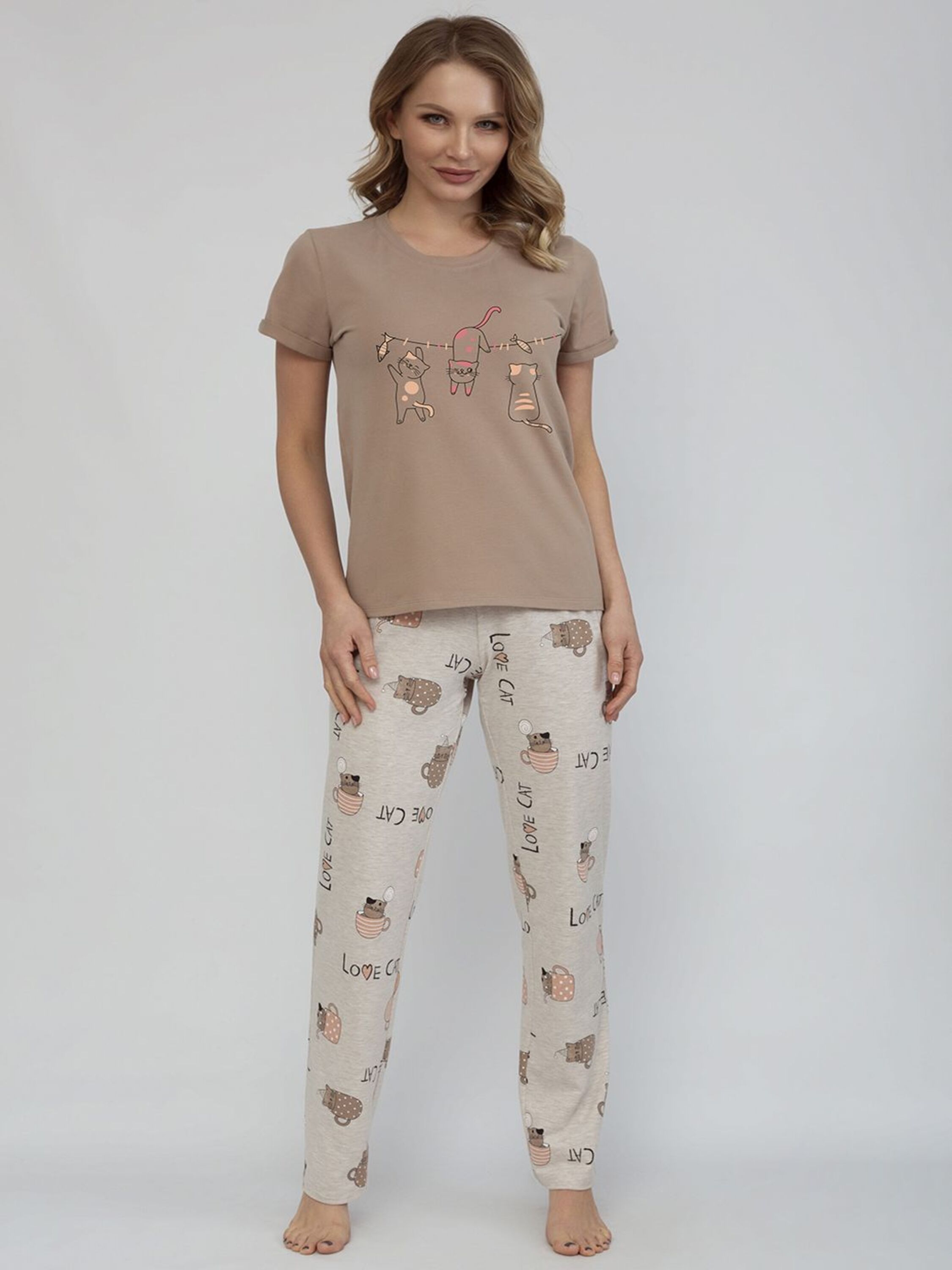 

Пижама Leinle 1294-16081  Бежевая, Пижама Leinle 1294-16081 3XL Бежевая