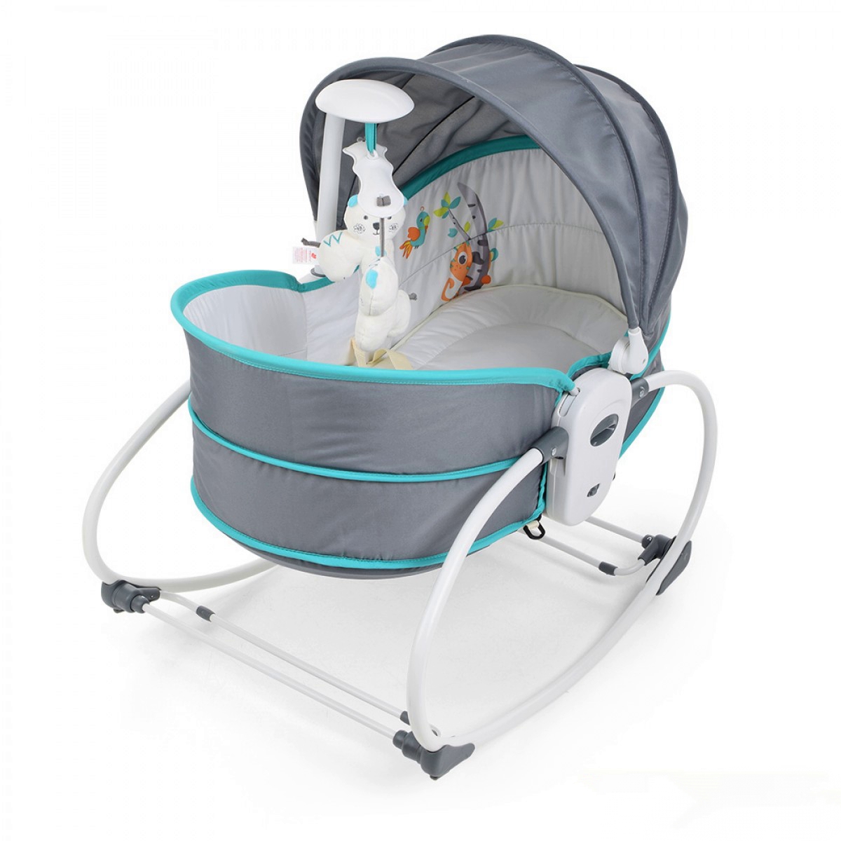 

Люлька-качалка 5в1 Mastela Rocker bassinet puppy Сіро-блакитний