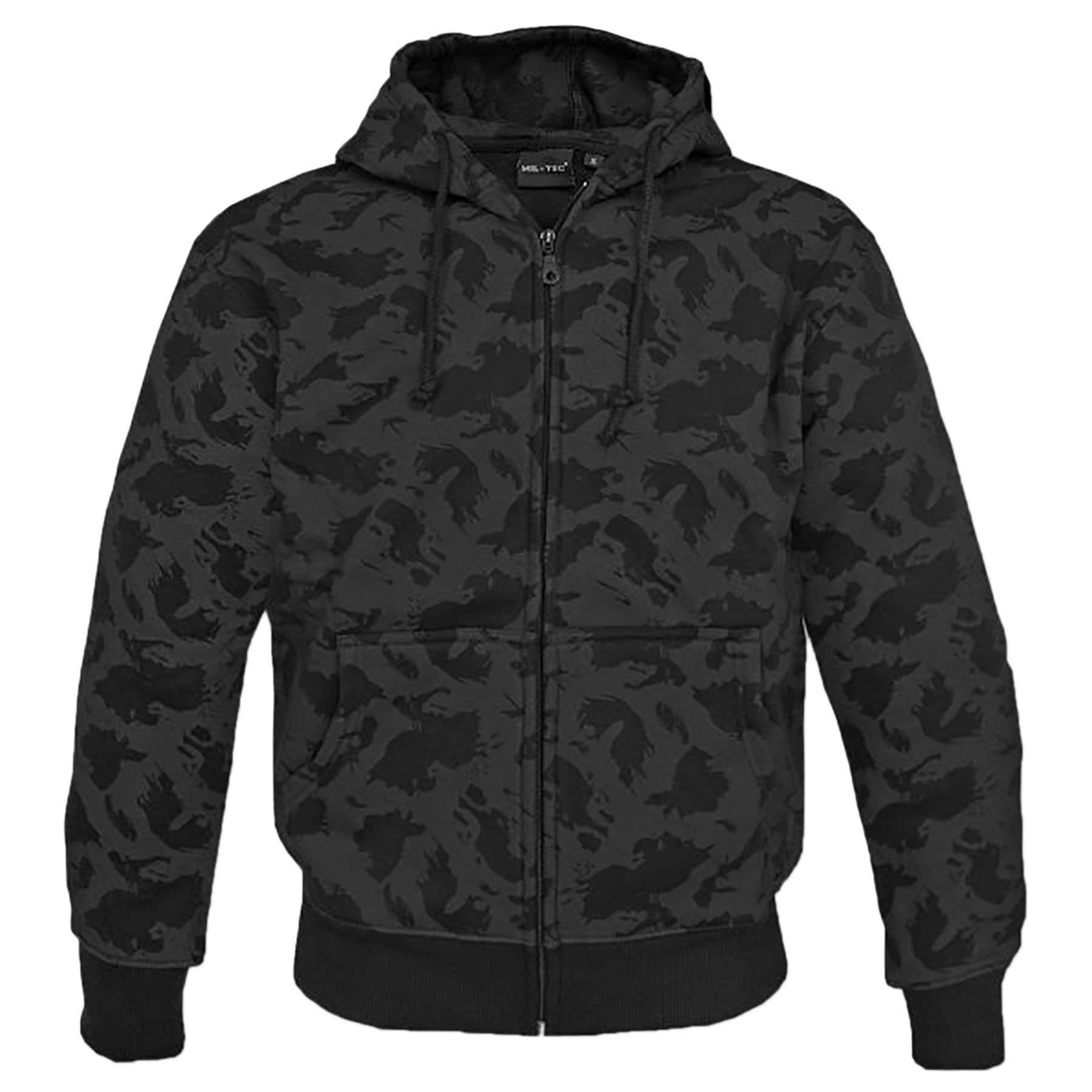 

Кофта с капюшоном MIL-TEC Black Camo Темный камуфляж L