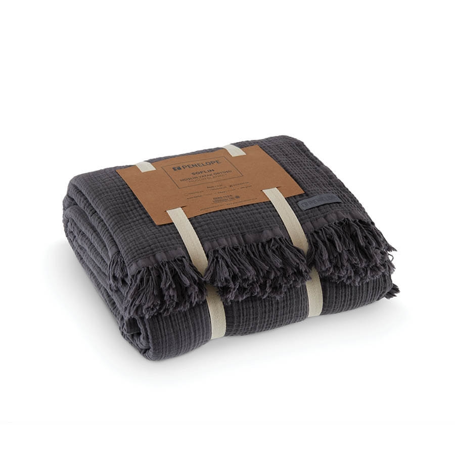 

Детское покрывало Soflin Muslin Penelope 110х110 см Серый 000167885