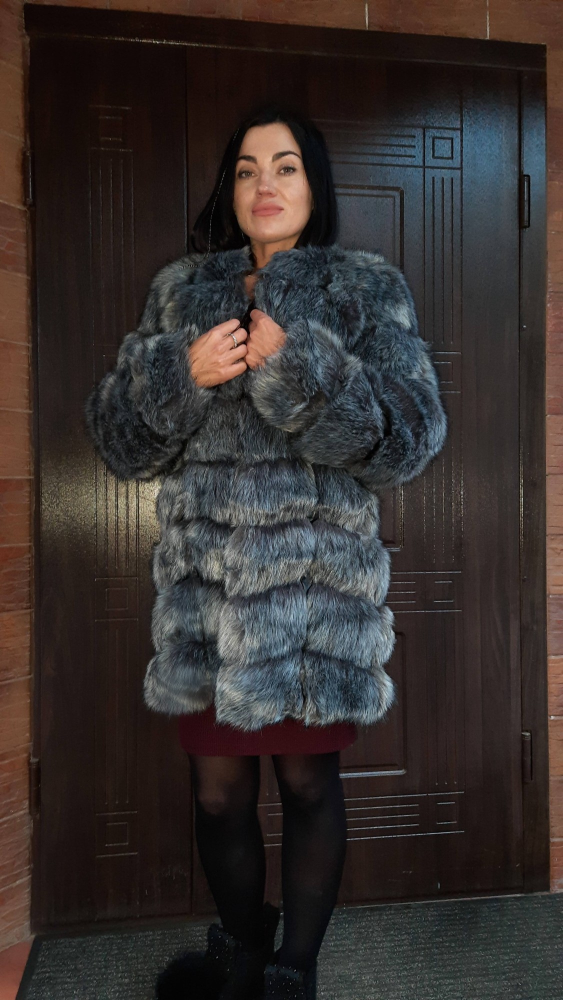 

Шубка ЭКО мех Fanpuguizhen Milanka 50 () Серебристый с чёрным, Шубка ЭКО мех Fanpuguizhen Milanka 50 (3XL) Серебристый с чёрным