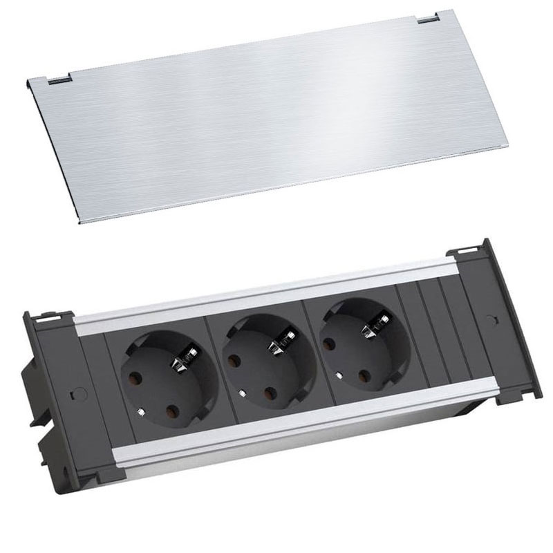 

Розетка Bachmann Kapsa 3x220V Stainless steel нержавеющая сталь