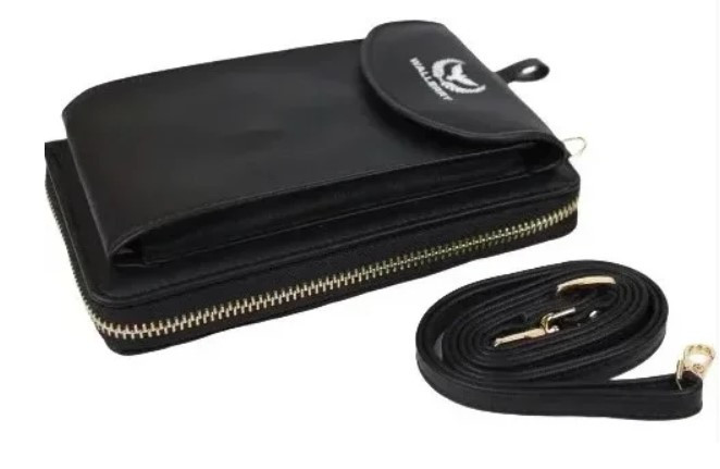 

Черный красивый кошелек Wallerry ZL8591сумка-клач женская