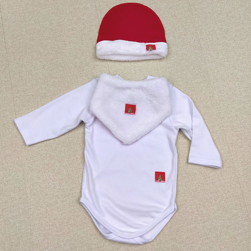

Новогодний комплект с боди PaMaYa 9-108 74 см белый