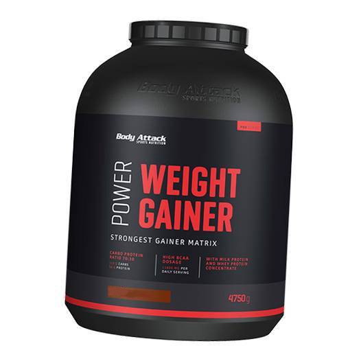 

Гейнер, Power Weight Gainer, Body Attack 4750г Ваниль (30251001)