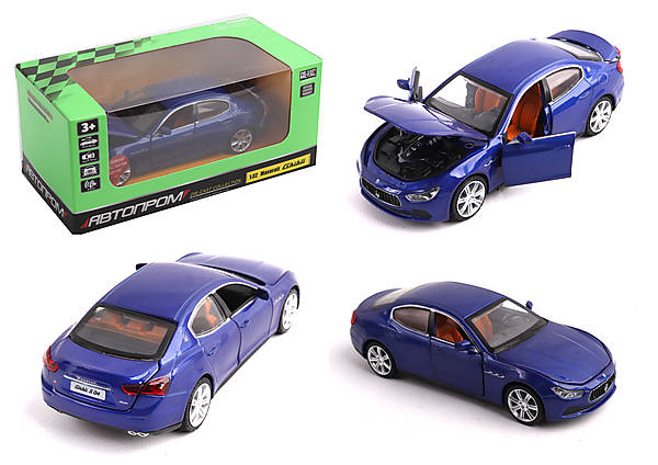 

Машина металл 1:32 Maserati Ghib свет, звук Автопром (68362)