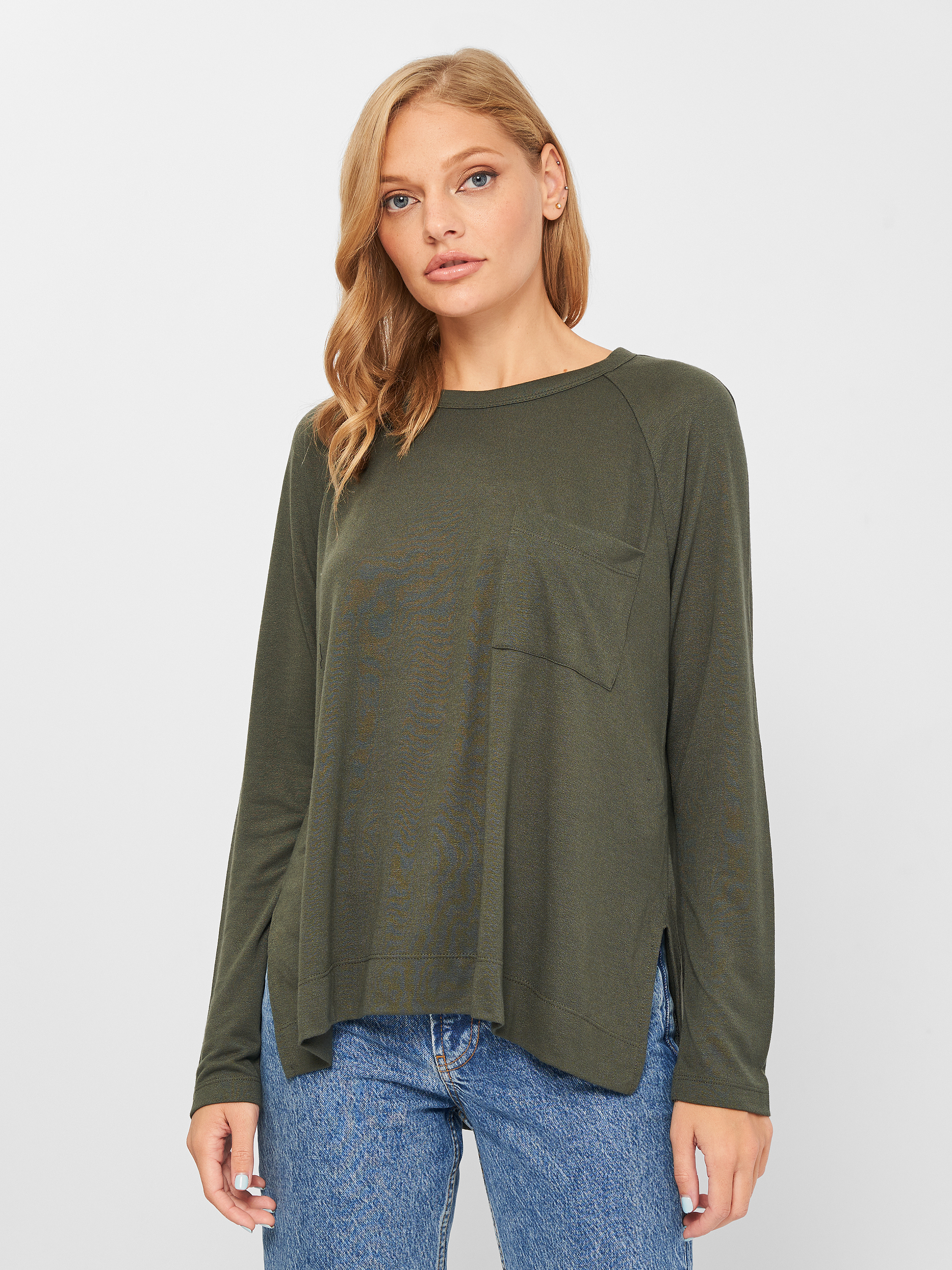 

Лонгслив Zara 1198/212/505  Хаки, Лонгслив Zara 1198/212/505 S Хаки