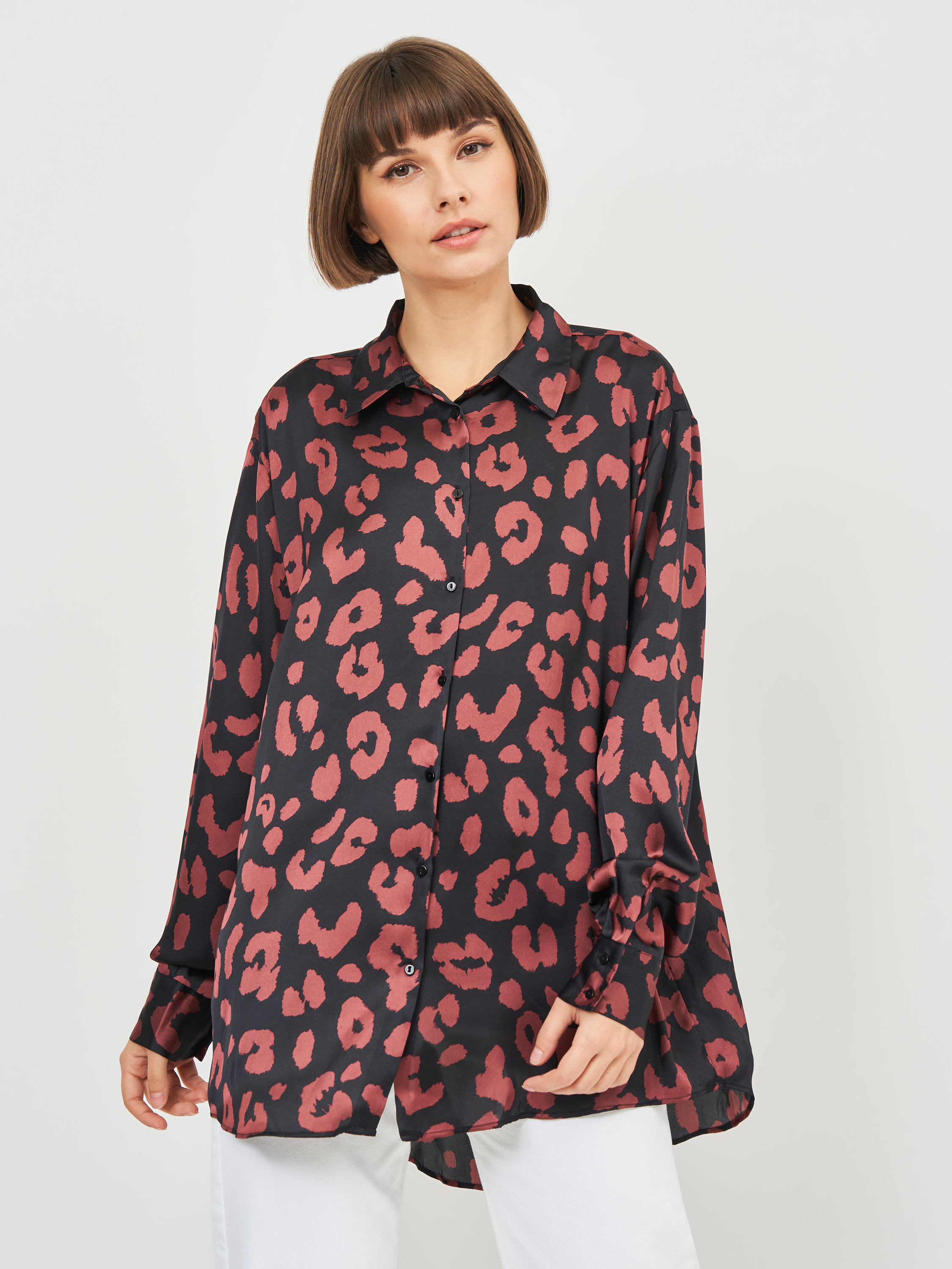 

Блузка Zara 2104/395/330 L Синяя с принтом