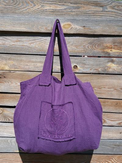 

Льняная сумка фиолетовая - linen island
