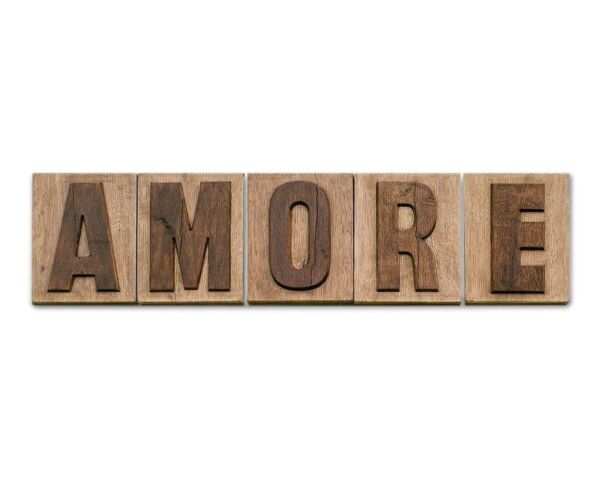 

Декоративная настенная деревянная вывеска панно «Amore» Art Republic